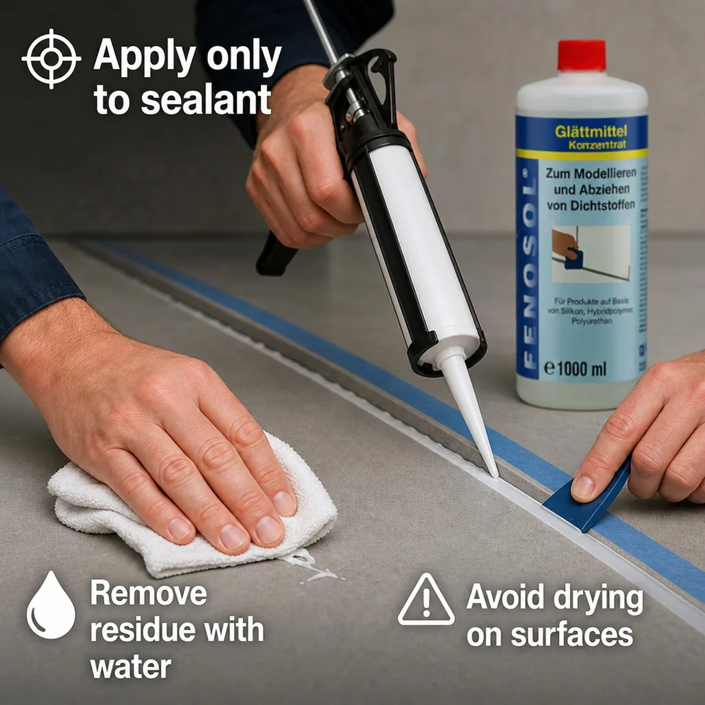 Sealant smoothing tool, Sealant finishing solution, 1000 ml sealant modeling concentrate