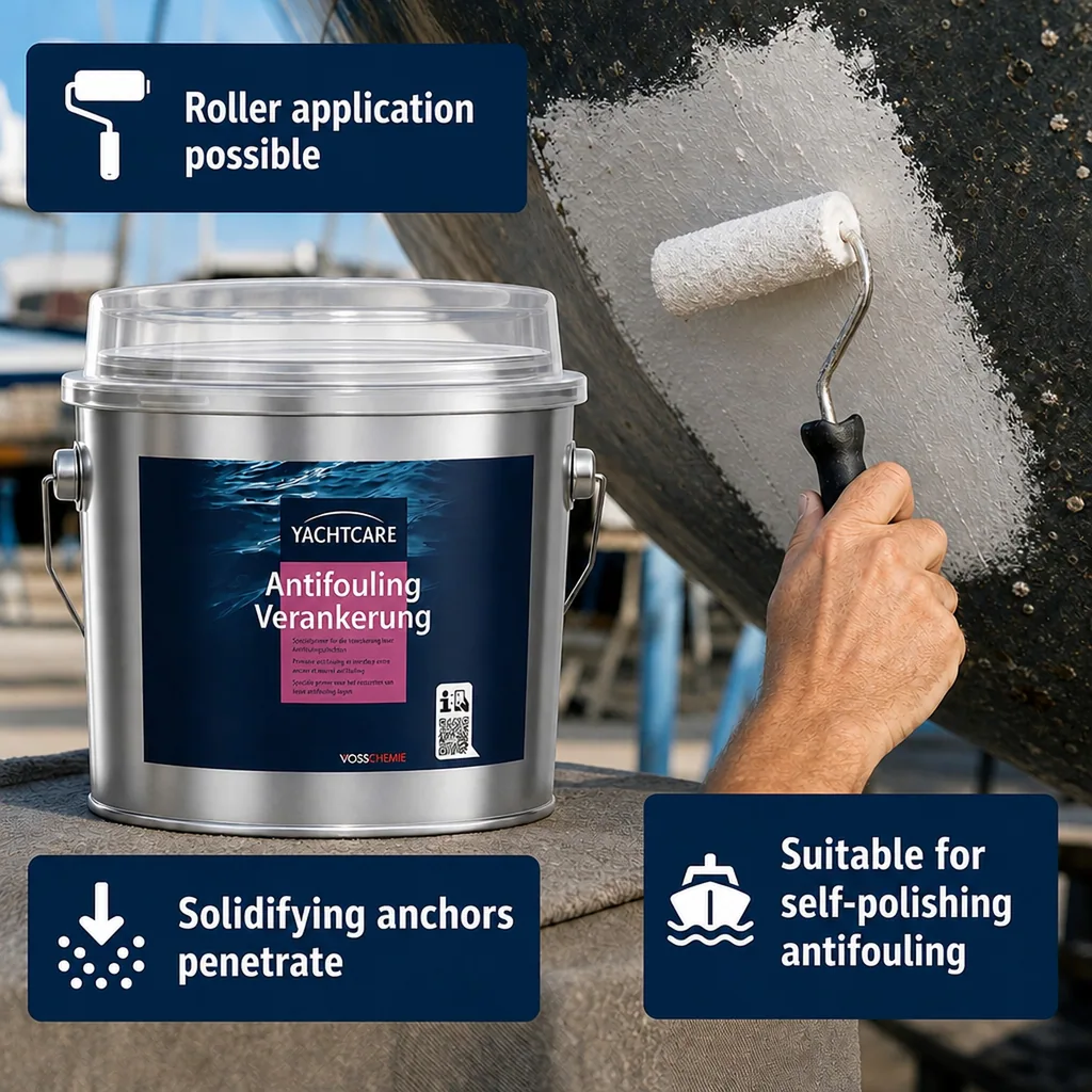 Antifouling paint, 2,25 Liter, white, boat antifouling
