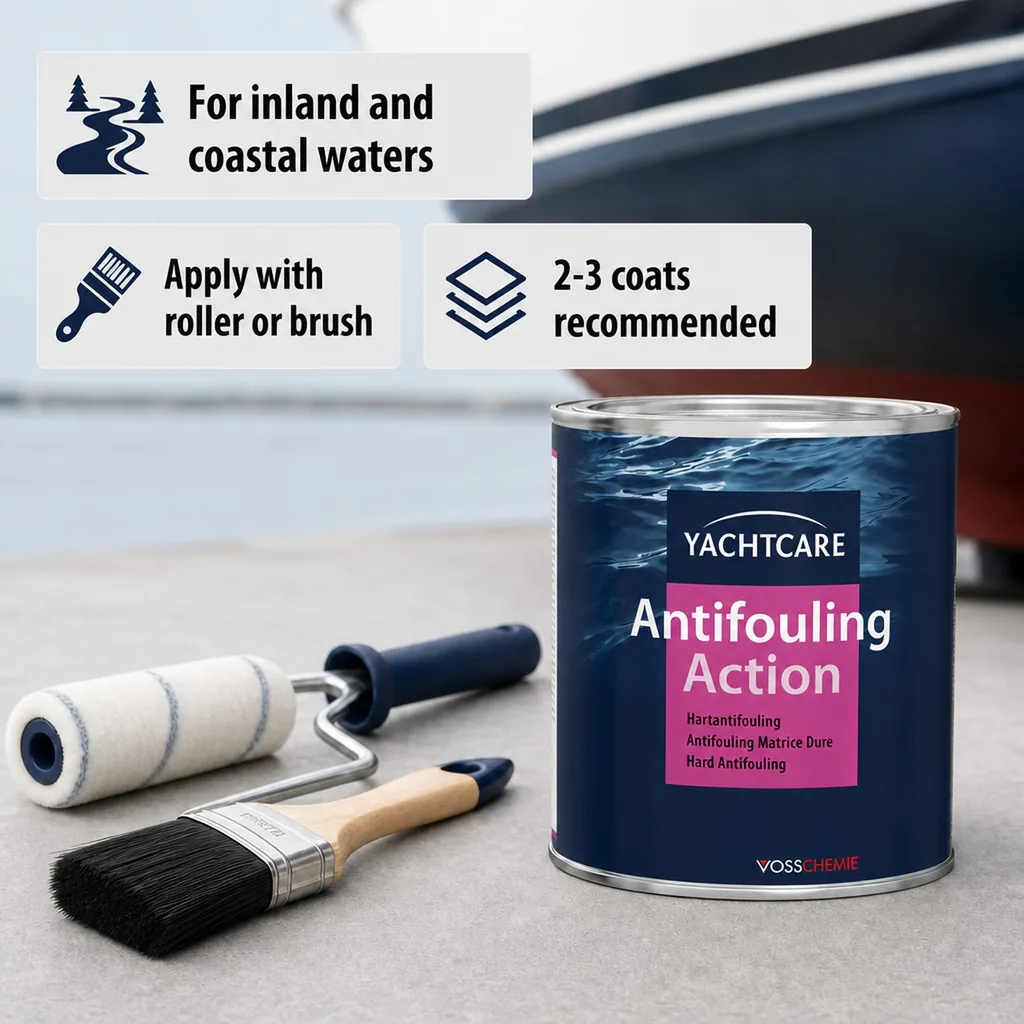 Antifouling Paint, Boat Bottom Paint, Hard Antifouling, 750 ml, red