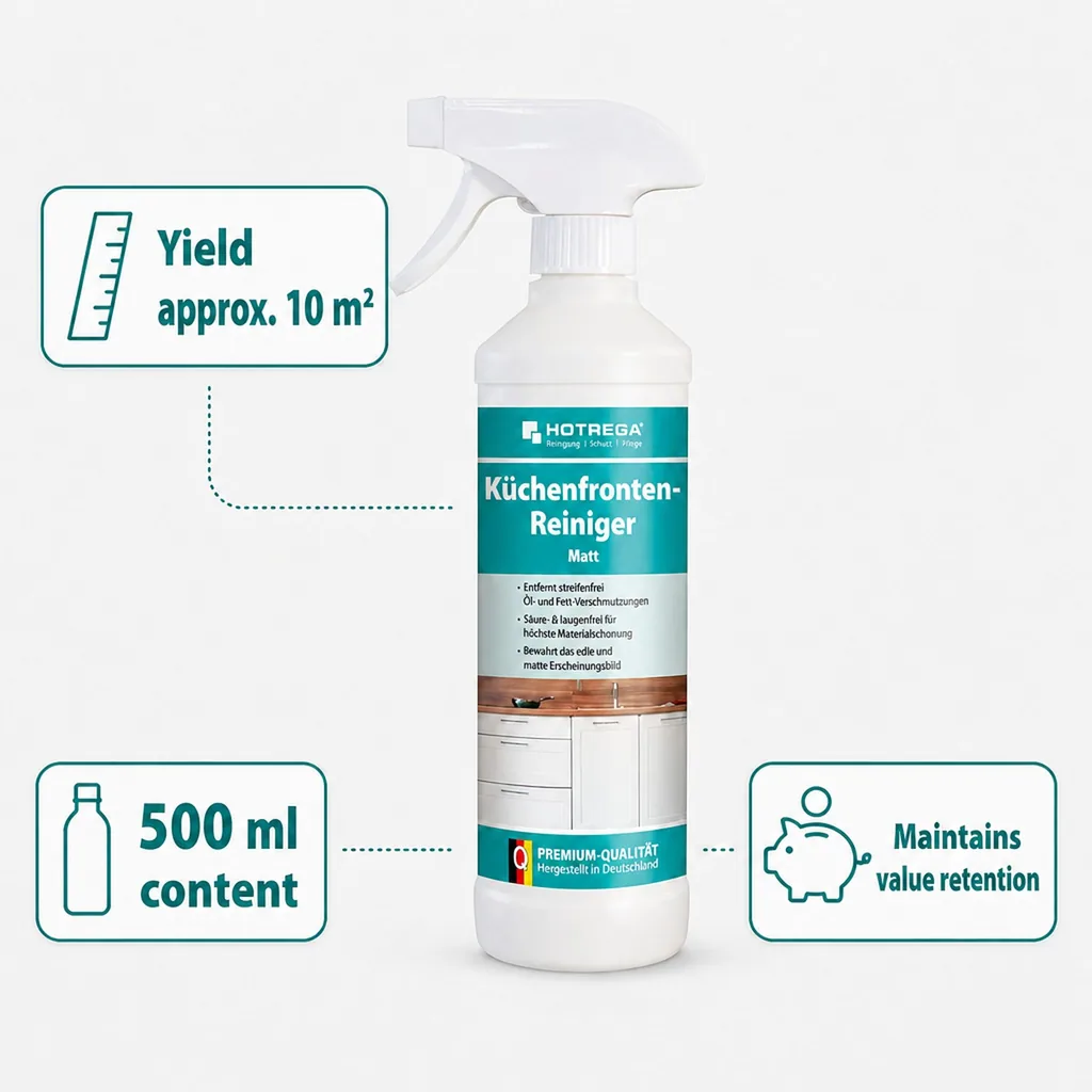 Kitchen Cabinet Cleaner, Matte Kitchen Cabinet Cleaner, 500 ml Kitchen Front Cleaner