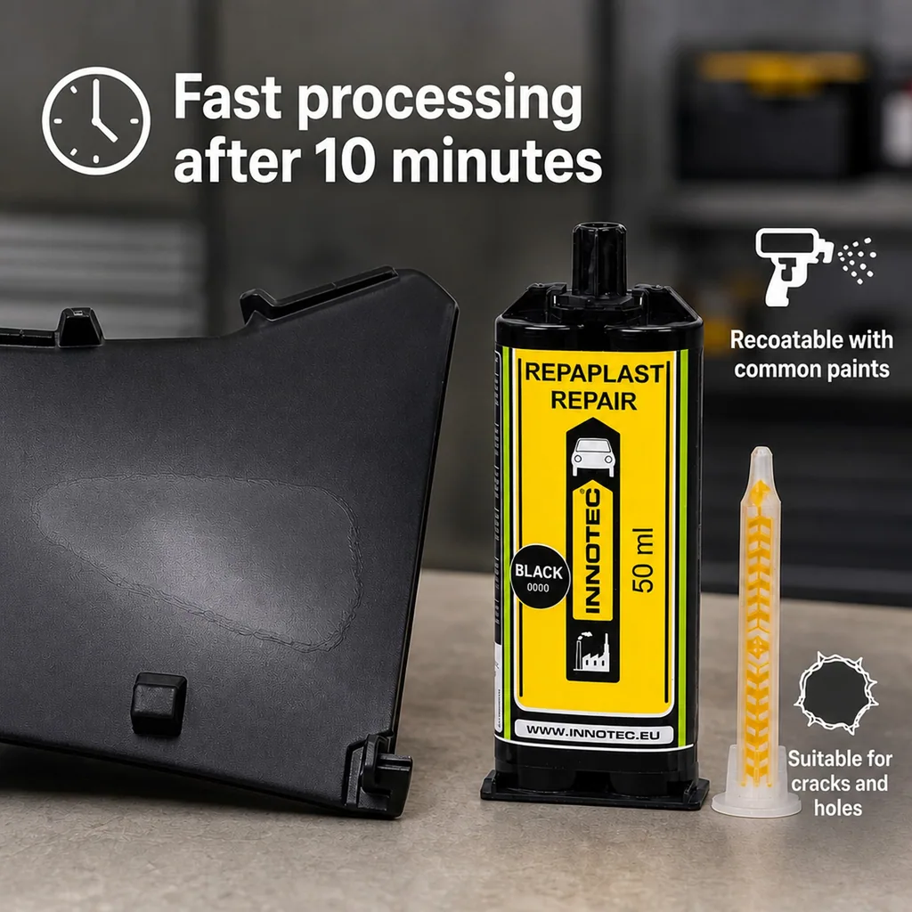 Plastic Repair 50 ml, Black Plastic Repair Cartridge