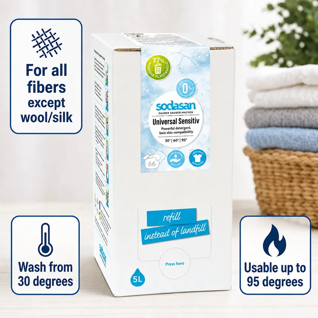 Sensitive Laundry Detergent 5 Liter, Universal Laundry Detergent, sensitive skin