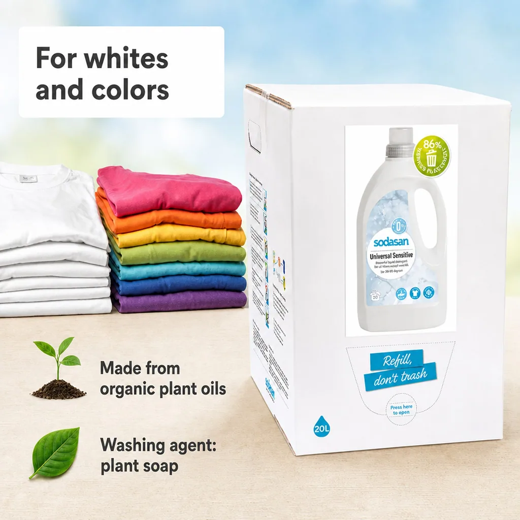 Sensitive laundry detergent, universal laundry detergent, 20 liter, eco friendly laundry detergent