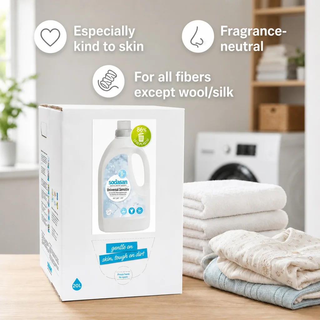 Sensitive laundry detergent, universal laundry detergent, 20 liter, eco friendly laundry detergent