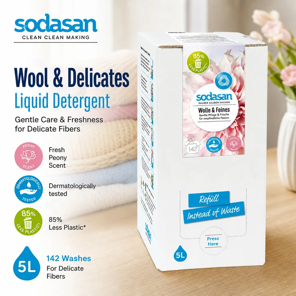Wool Detergent 5 Liter, Liquid Laundry Detergent, Delicate Detergent