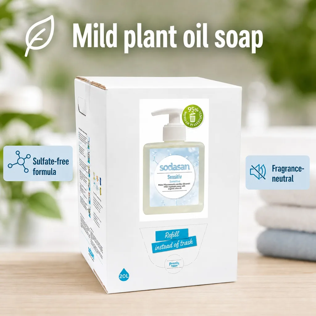 Liquid Hand Soap, Sensitive Skin Hand Soap, 20 Liter Bulk Hand Soap, Fragrance Free, Unscented, Gentle
