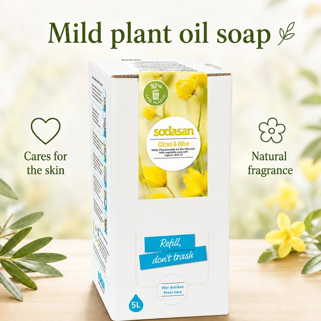 Liquid Hand Soap 5 Liter, Citrus Olive, Natural Organic Hand Soap, Bulk