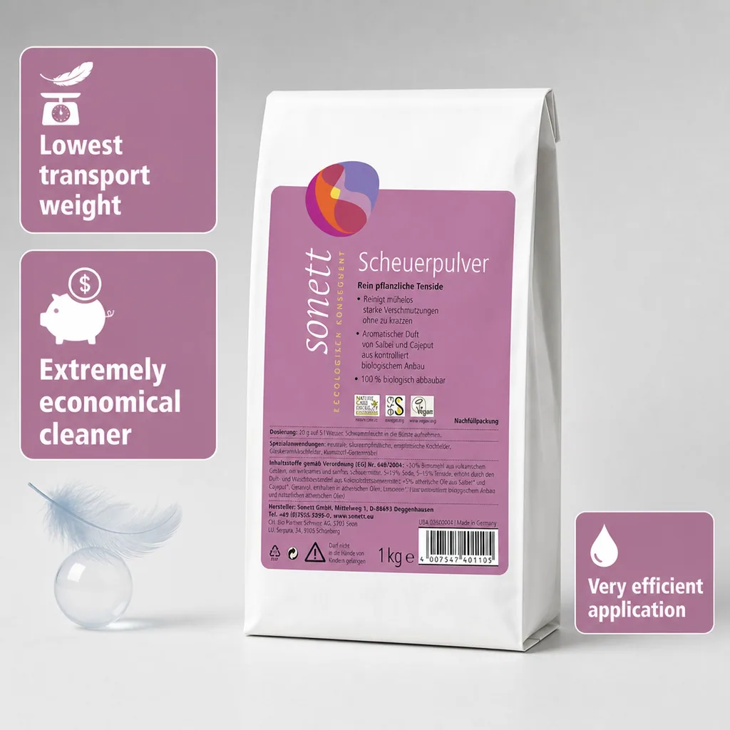 Scouring Powder 1 kg, Refill, Natural Cleaning Powder
