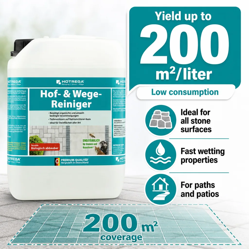 Concrete Cleaner 5 Liter, Concentrated Driveway, Patio, Pathway Cleaner