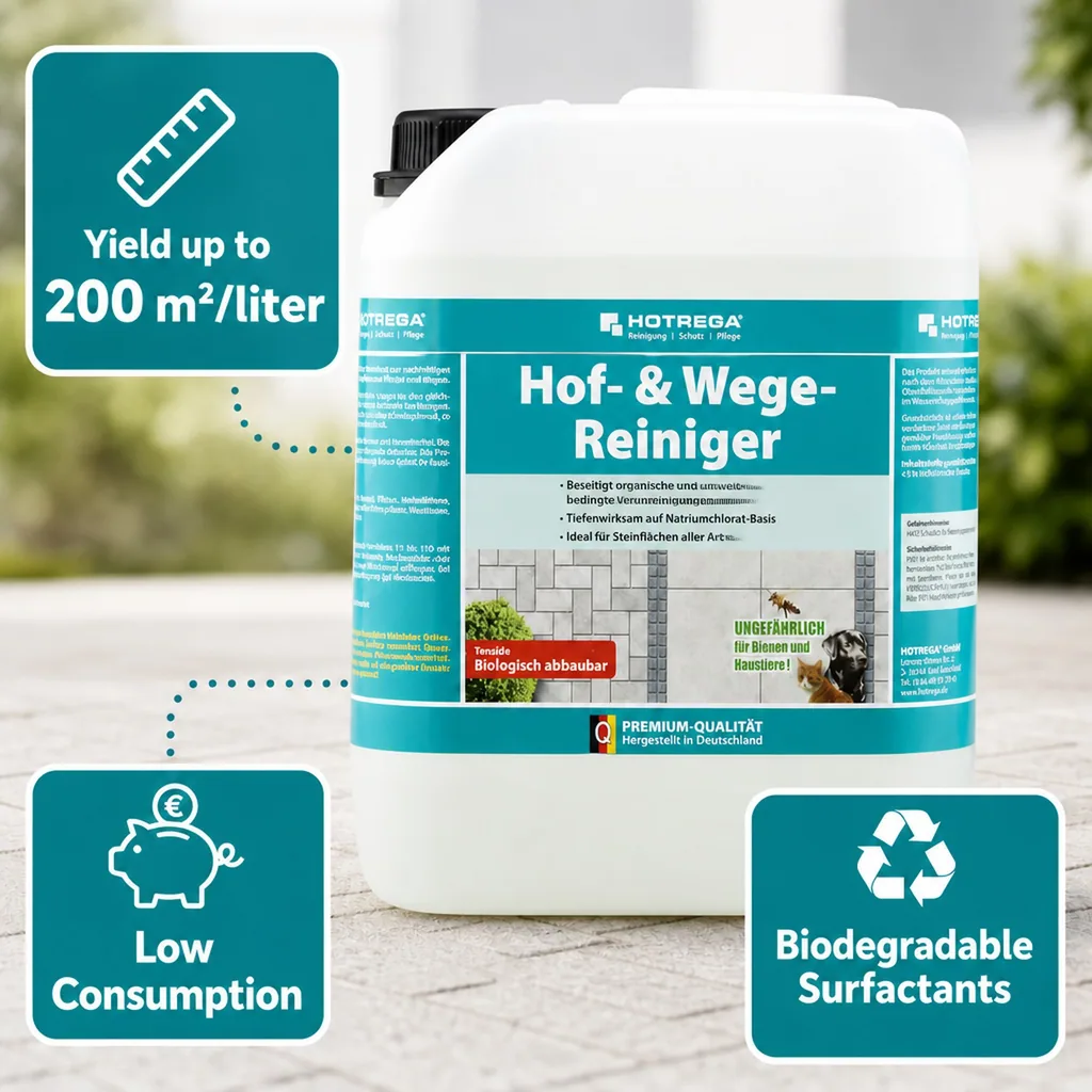 Concrete Cleaner 5 Liter, Concentrated Driveway, Patio, Pathway Cleaner