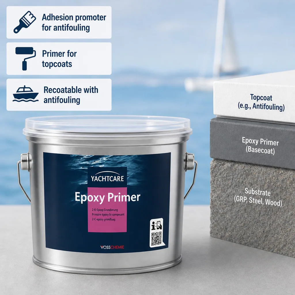 Epoxy Primer 2K, 2.25 Liter, Antifouling Primer, white, Boat Epoxy Primer