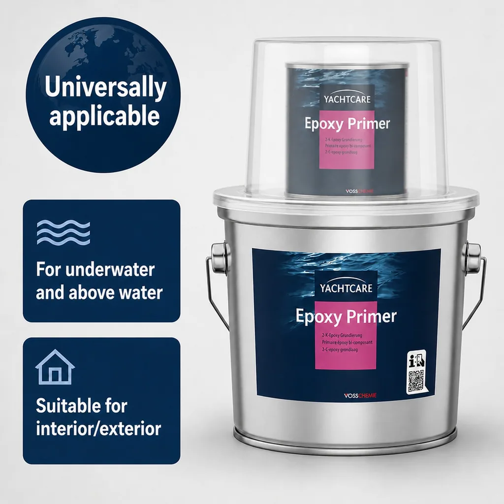 Epoxy Primer 2K, 2.25 Liter, Antifouling Primer, white, Boat Epoxy Primer