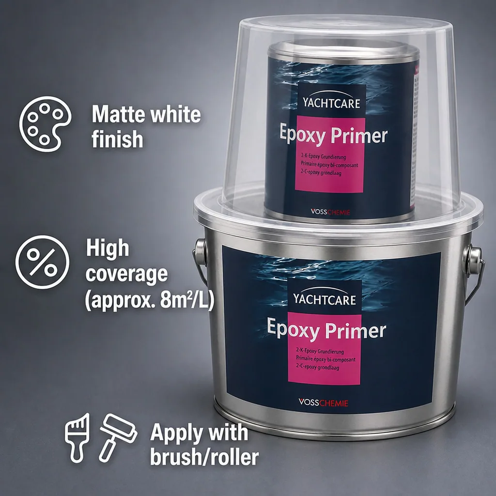 Epoxy Primer 2K, 2.25 Liter, Antifouling Primer, white, Boat Epoxy Primer