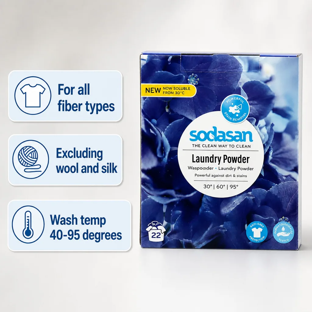 Color Laundry Detergent, Lavender Scent, 1.01 kg, Natural Laundry Detergent, Eco Friendly