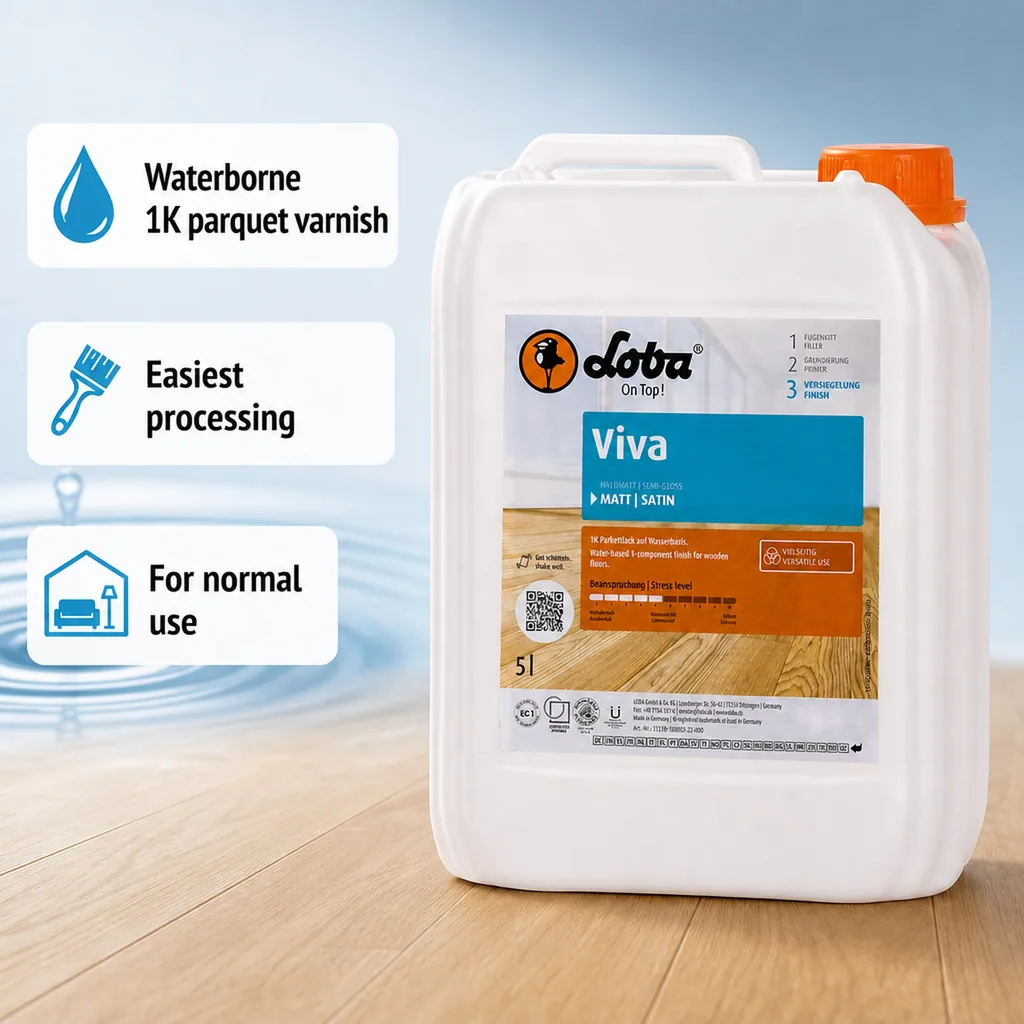Parquet Lacquer 5 Liter, matt 1K, Floor Finish