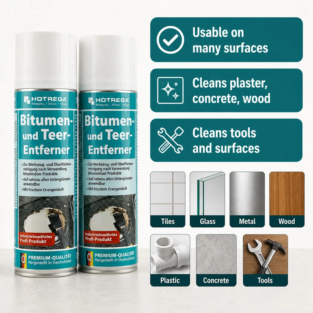 Tar Remover 2 x 300 ml Spray, Bitumen Remover, Tar and Bitumen Remover