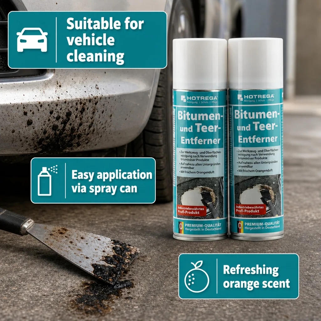 Tar Remover 2 x 300 ml Spray, Bitumen Remover, Tar and Bitumen Remover