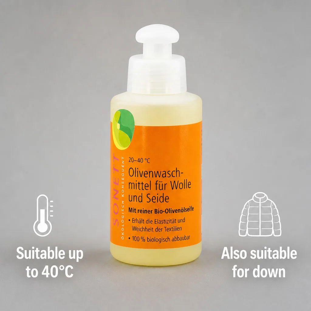 Wool and silk detergent, delicate detergent, liquid detergent for wool, 120 ml