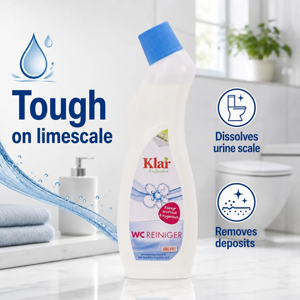 Fragrance Free Toilet Bowl Cleaner, Unscented Toilet Cleaner, WC Cleaner 750 ml