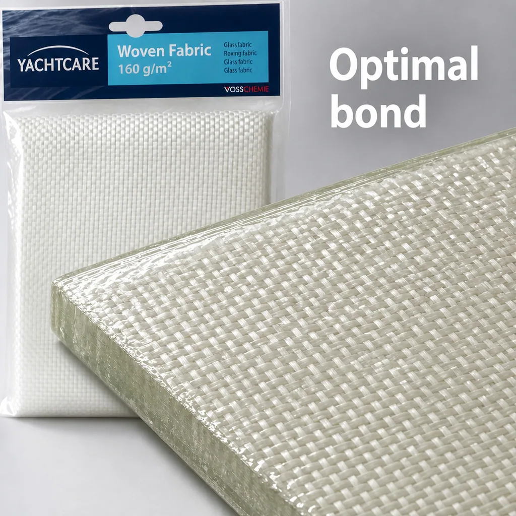 Woven Fiberglass Fabric, Fiberglass Cloth, 160 gsm, Fiberglass Repair Fabric, Woven Cloth, 1.0 m²