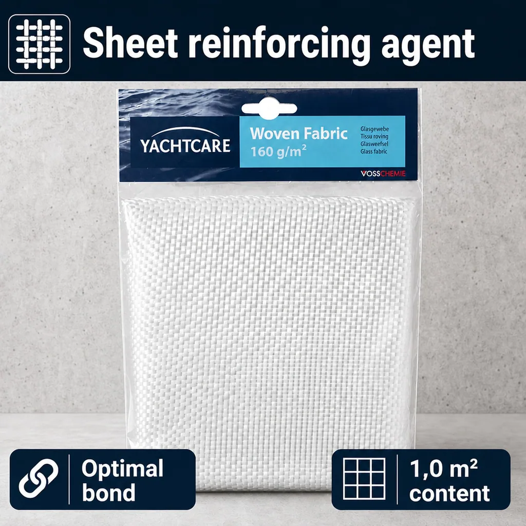Woven Fiberglass Fabric, Fiberglass Cloth, 160 gsm, Fiberglass Repair Fabric, Woven Cloth, 1.0 m²