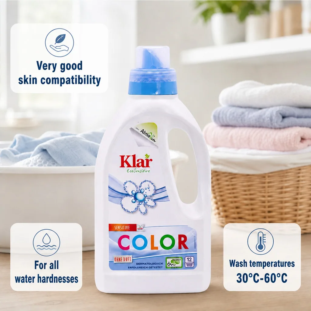 Color Laundry Detergent, Liquid, 750 ml, Fragrance Free, Dye Free, Gentle