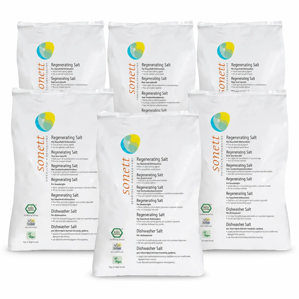 Dishwasher Salt 6 x 2 kg, Dishwashing Salt