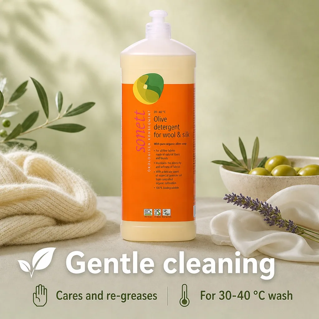 Wool Detergent, Silk Detergent, Liquid Laundry Detergent, Delicate Detergent, 2 x 1 Liter, Olive Oil Soap