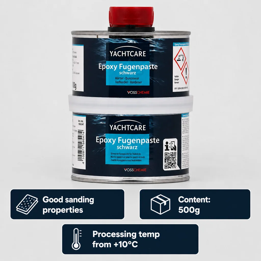 Epoxy grout black, epoxy joint filler, black epoxy paste, 500, boat joint filler