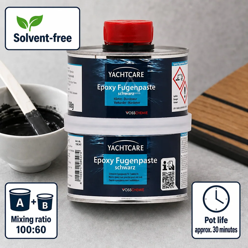Epoxy grout black, epoxy joint filler, black epoxy paste, 500, boat joint filler