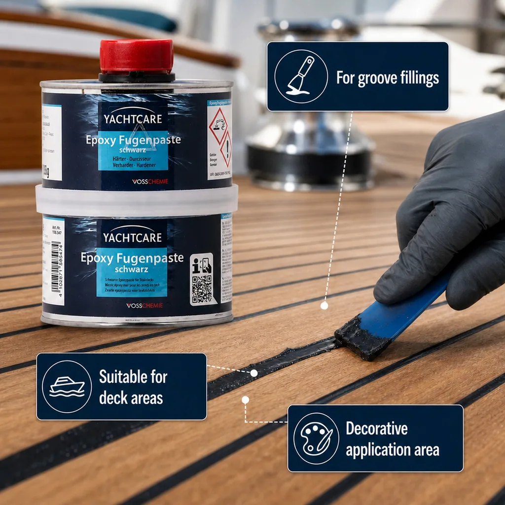 Epoxy grout black, epoxy joint filler, black epoxy paste, 500, boat joint filler
