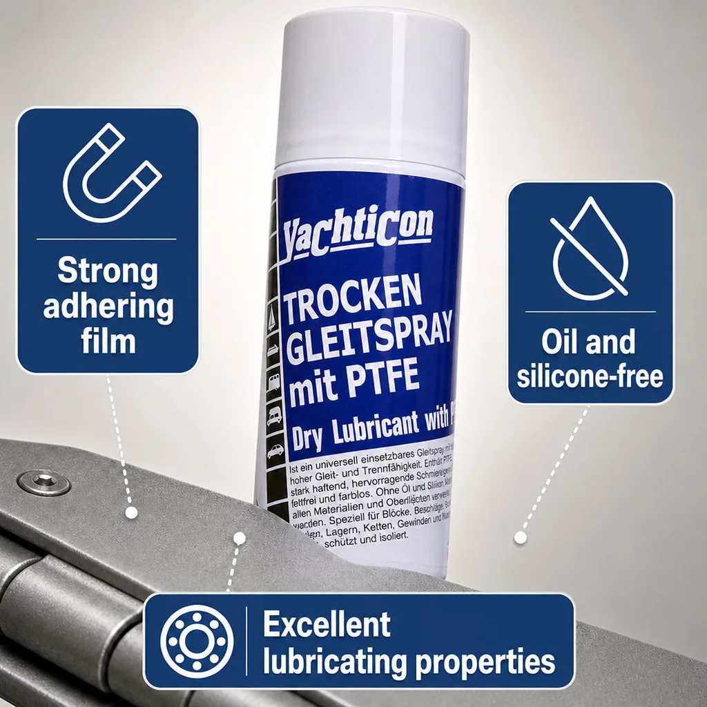 Dry lubricant, PTFE lubricant, Dry PTFE lubricant, 400 ml Teflon spray, Dry glide spray