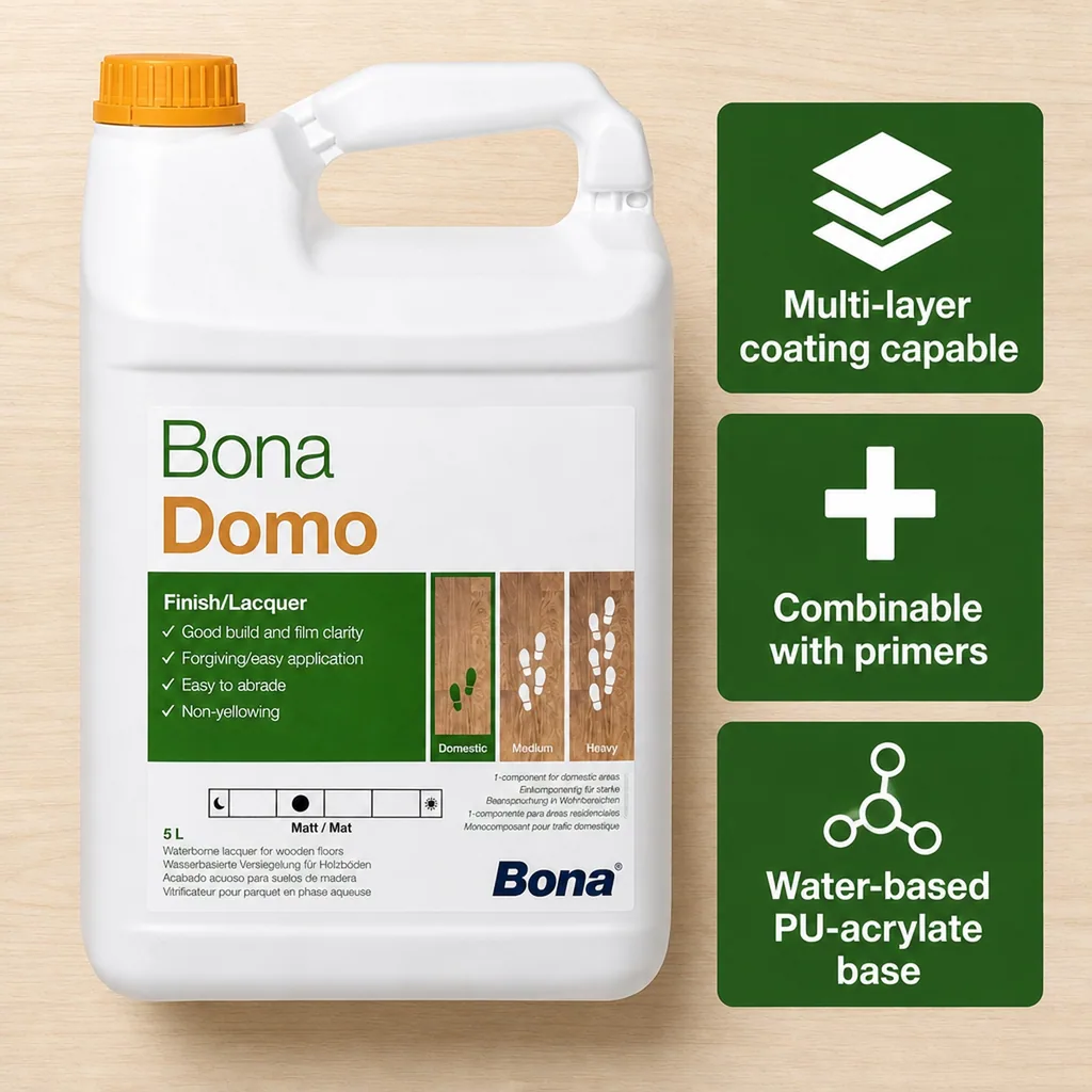 Water-Based Wood Floor Finish, 5 Liter, Matte, 1K Water-Based Wood Floor Finish
