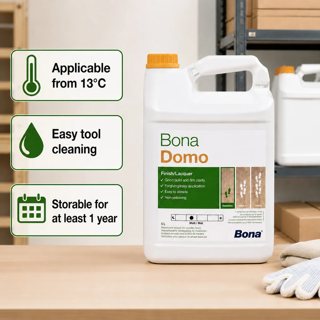 Water-Based Wood Floor Finish, 5 Liter, Matte, 1K Water-Based Wood Floor Finish