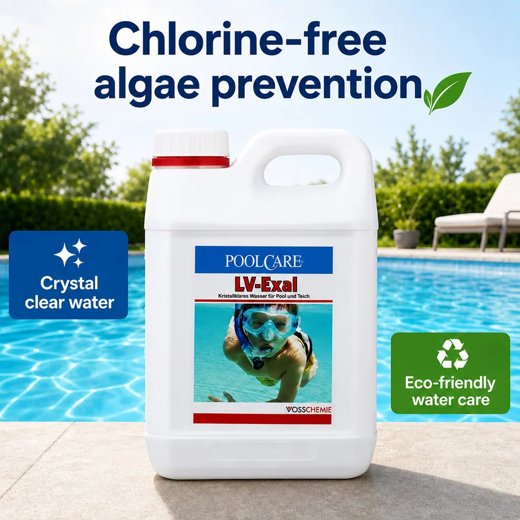 Pool algaecide, algae prevention for pools, 1 Liter pool water treatment, chlorine-free