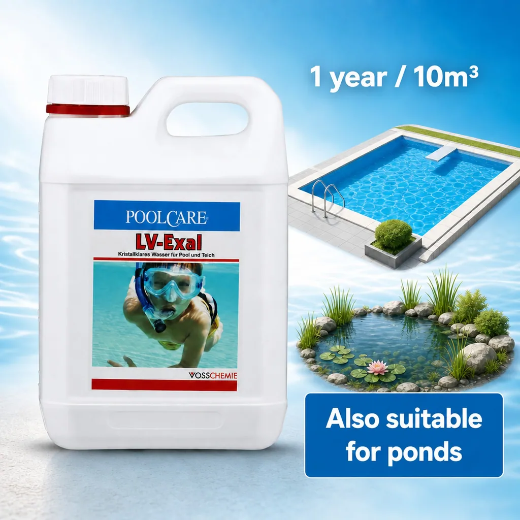 Pool algaecide, algae prevention for pools, 1 Liter pool water treatment, chlorine-free