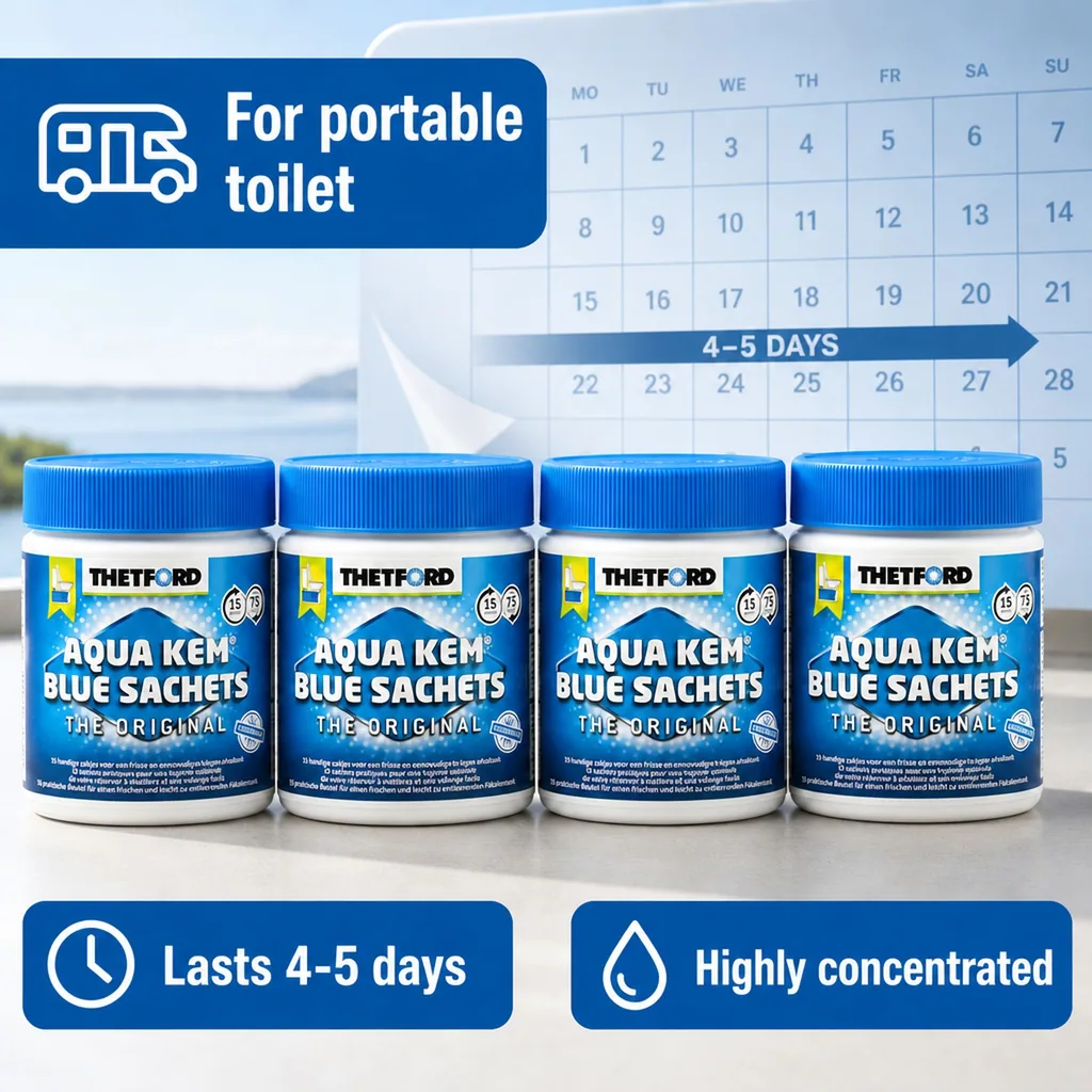 RV Toilet Chemicals, Toilet Sachets, Portable Toilet Chemicals, RV Holding Tank Treatment, Marine Toilet Chemicals, Camping Toilet Chemicals