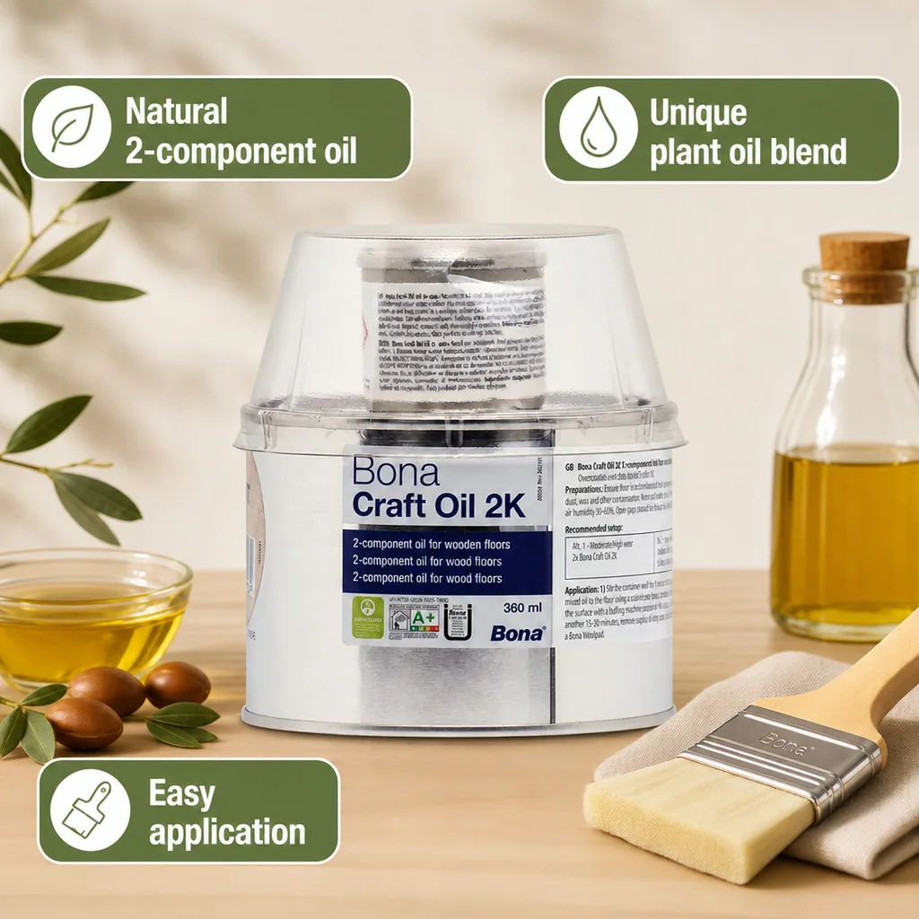 Wood Oil, Craft Oil 2K, Neutral 400 ml, Wood Finishing Oil