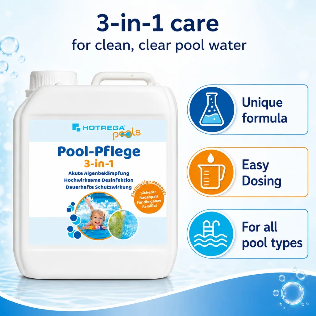 Pool Algaecide, 2 Liter, Pool Algae Control, Algae Treatment, Pool Cleaner