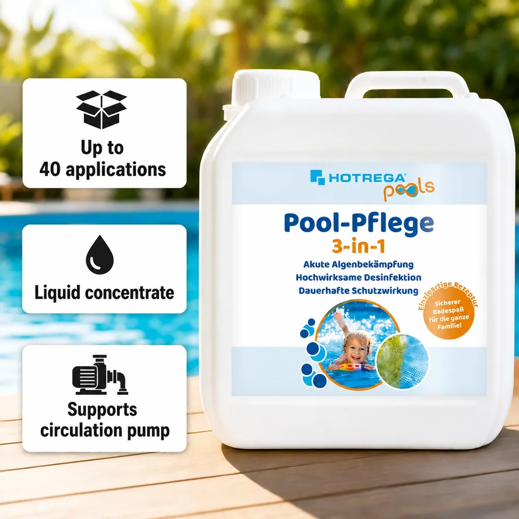 Pool Algaecide, 2 Liter, Pool Algae Control, Algae Treatment, Pool Cleaner