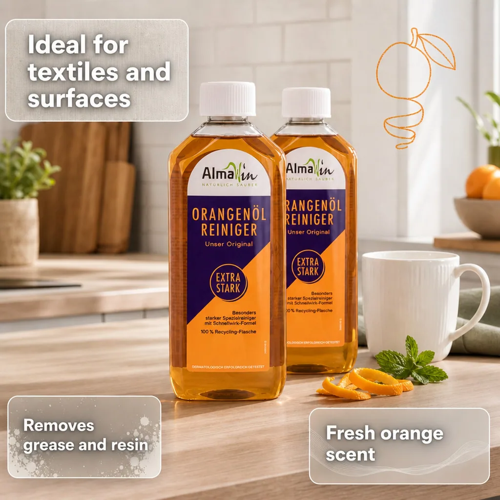 Orange oil cleaner concentrate, Extra strong cleaner, Multi surface orange cleaner 2 x 500 ml