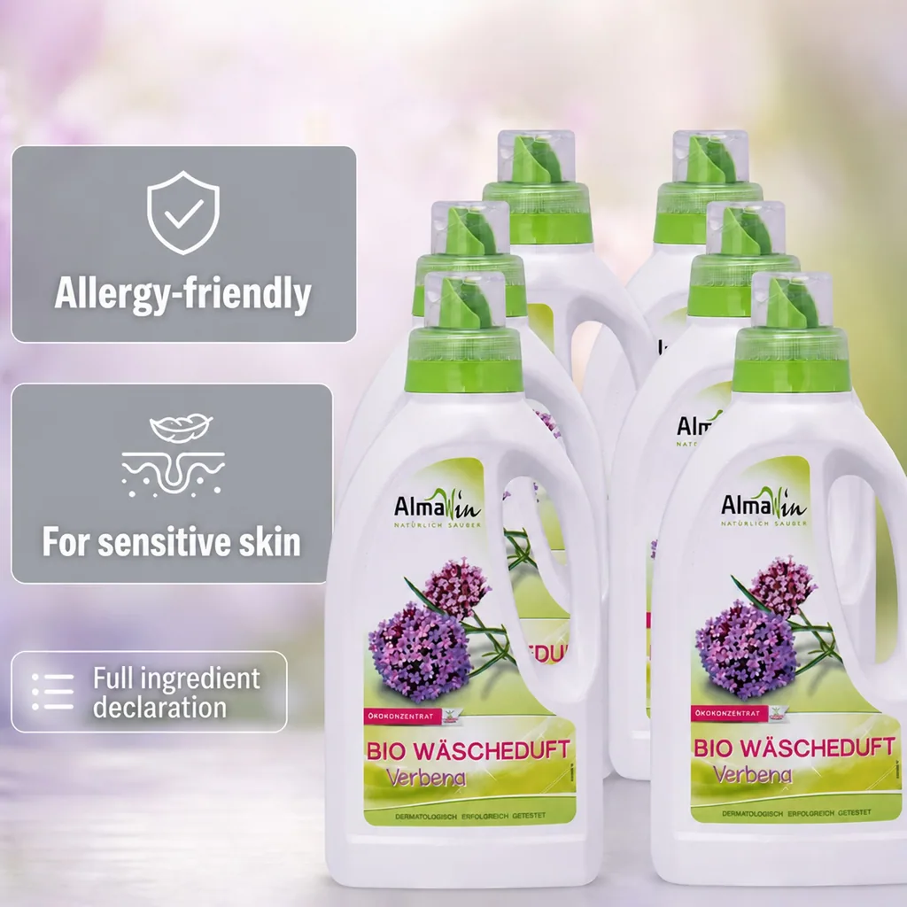 Laundry Scent Booster, Verbena Laundry Scent, Natural Laundry Scent, 6 x 750 ml, Eco Friendly Laundry Scent