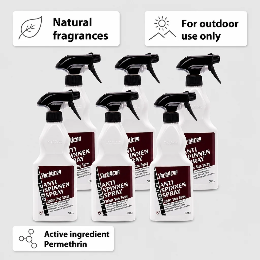 Spider Repellent Spray, Spider Spray, Anti Spider 6 x 500 ml = 3 Liter