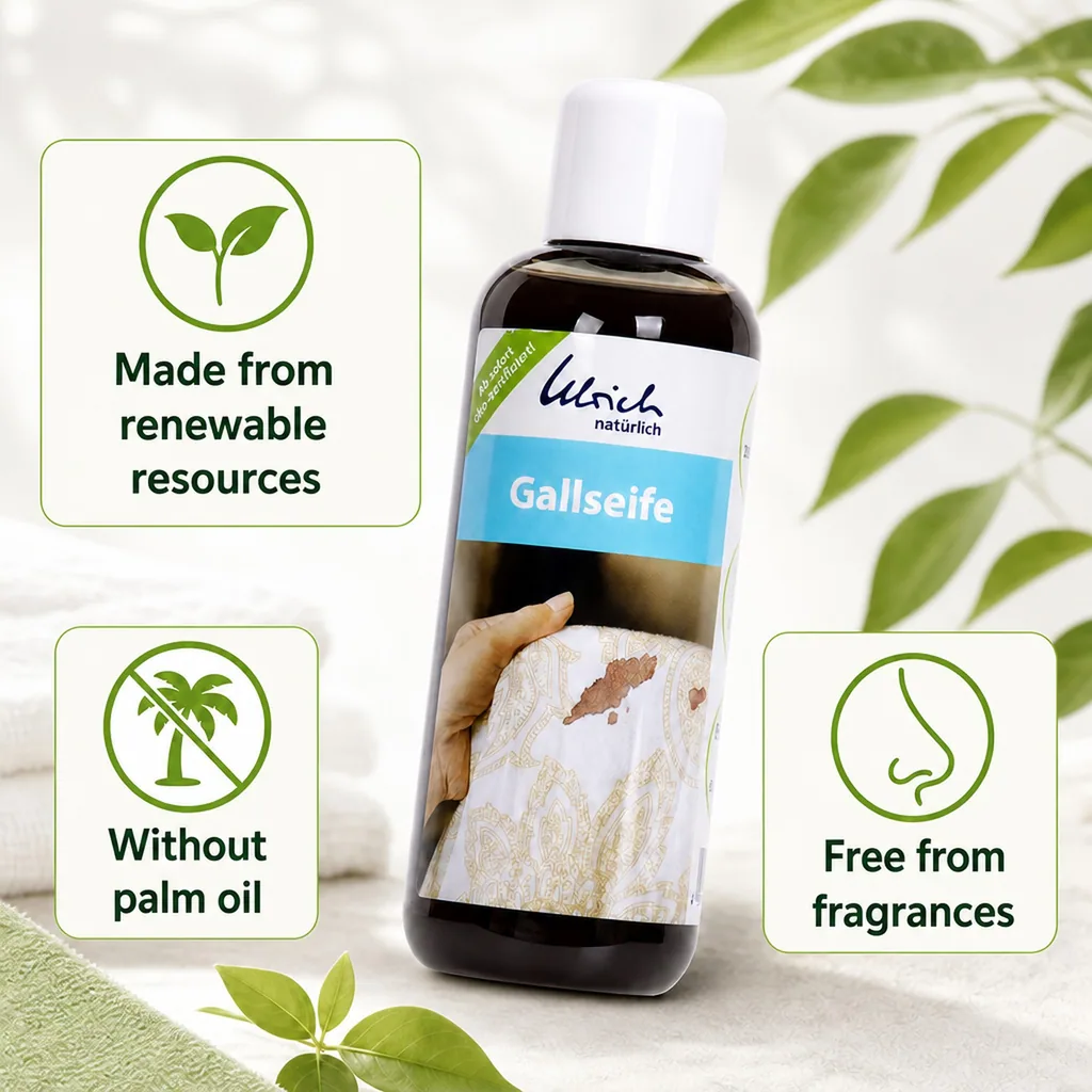 Bile Soap, Gall Soap, Natural Stain Remover, Liquid, 250 ml Palm Oil Free Stain Remover, Eco Stain Remover