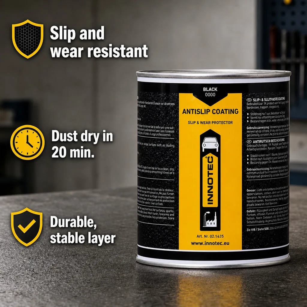 Anti Slip Coating, black, 1 Liter, anti slip paint, non slip paint, slip resistant coating
