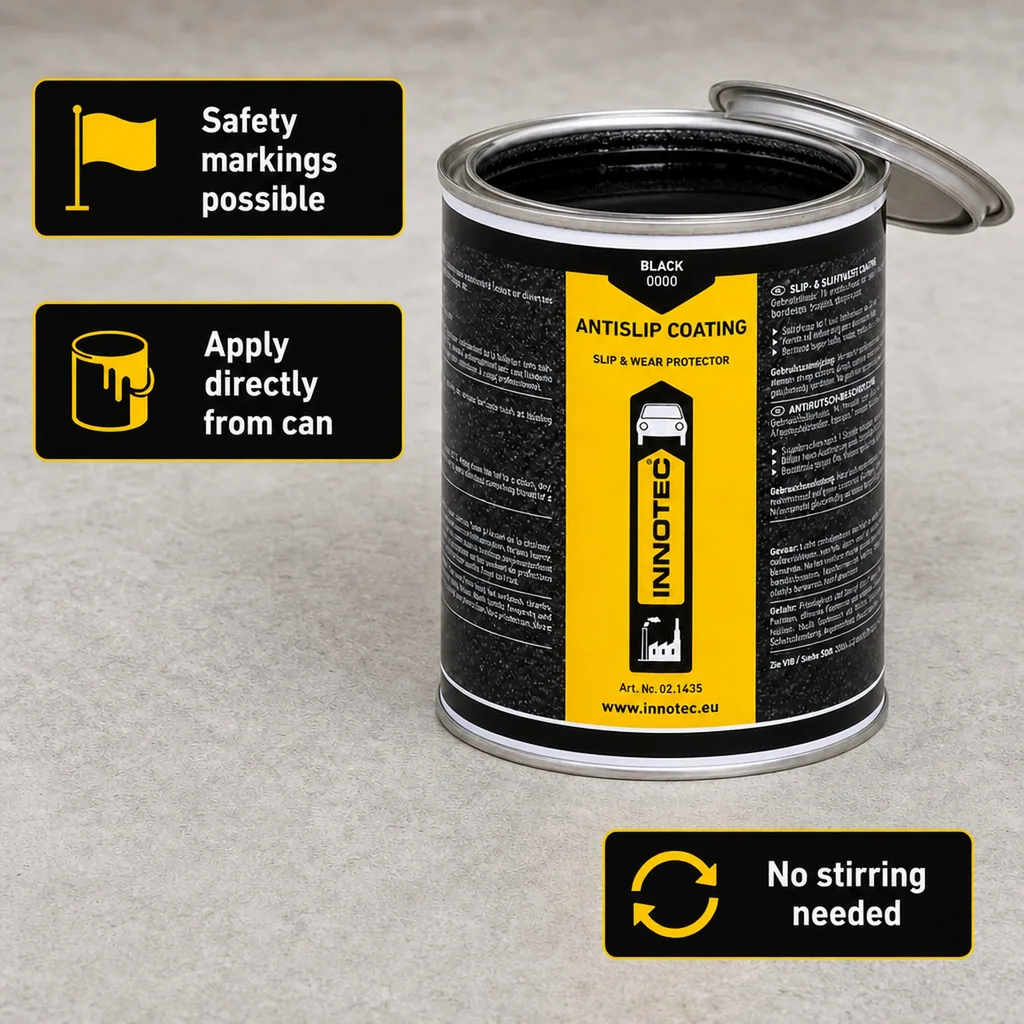 Anti Slip Coating, black, 1 Liter, anti slip paint, non slip paint, slip resistant coating