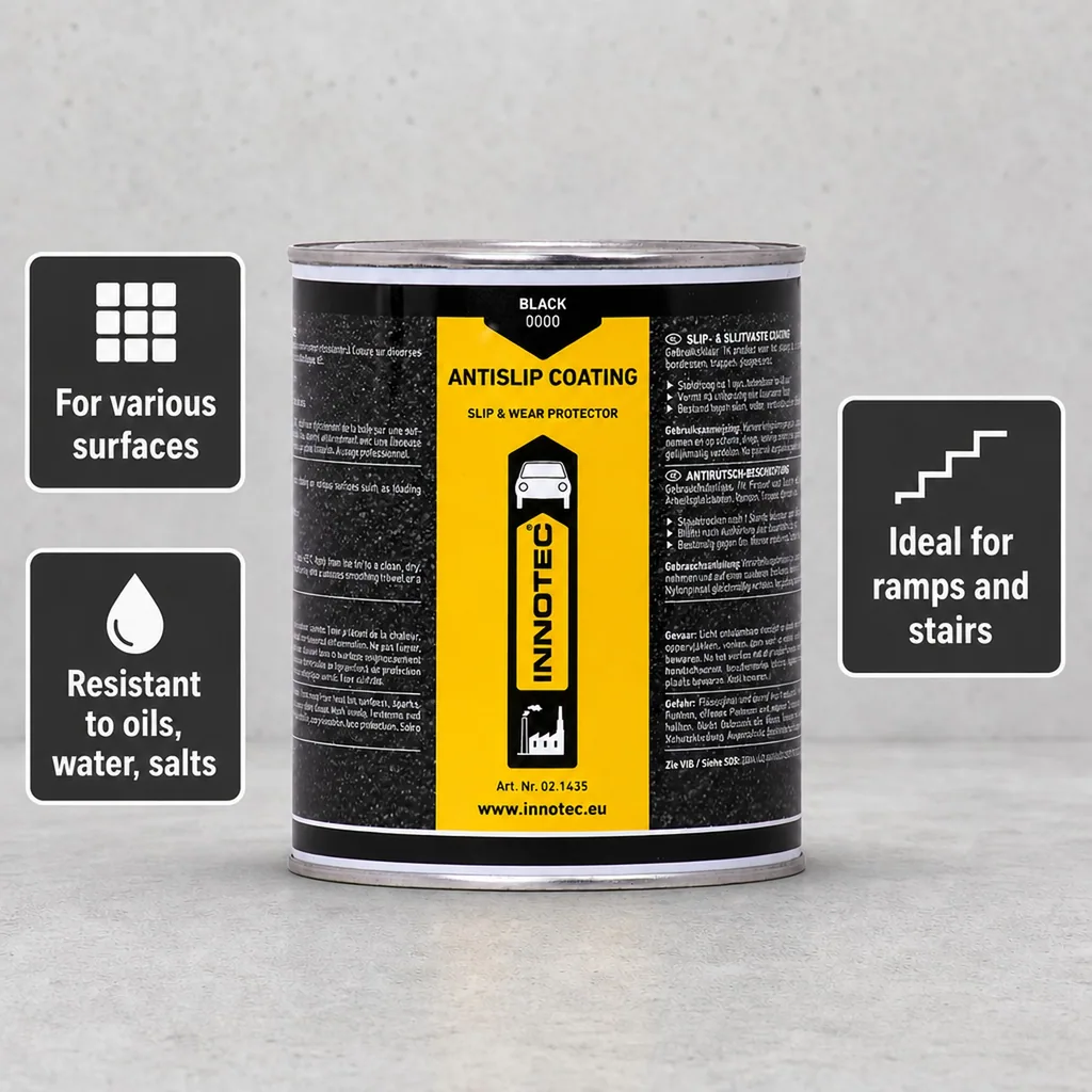 Anti Slip Coating, black, 1 Liter, anti slip paint, non slip paint, slip resistant coating