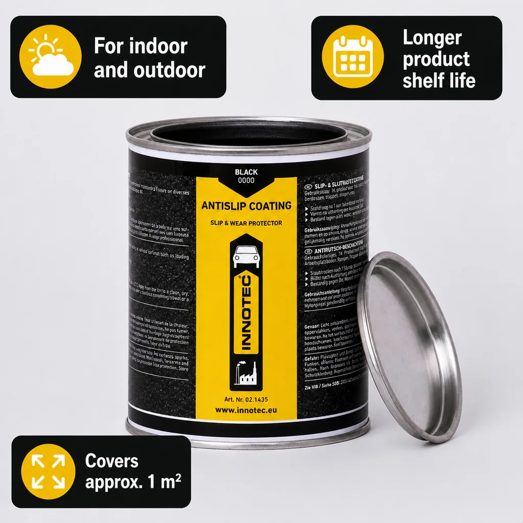 Anti Slip Coating, black, 1 Liter, anti slip paint, non slip paint, slip resistant coating