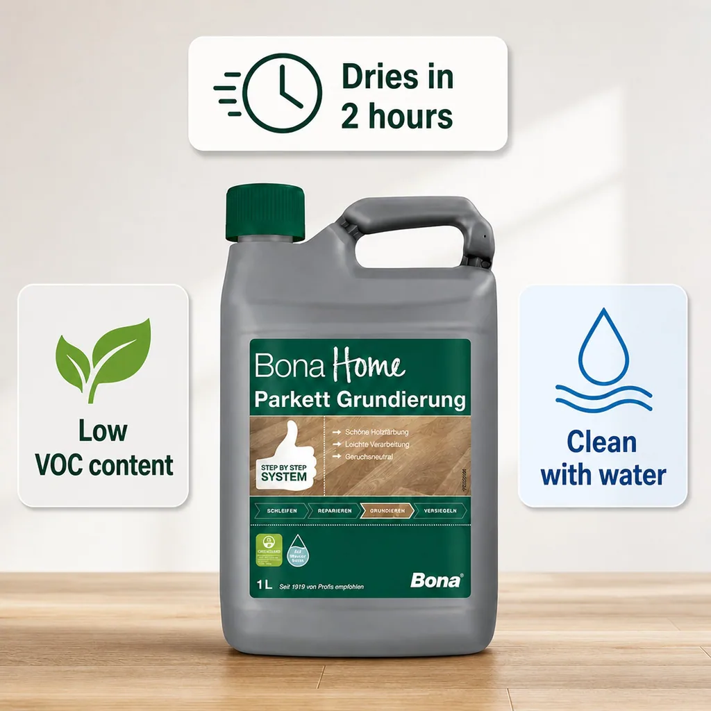 Wood Floor Primer 4 Liter, Water Based Wood Primer, Parquet Primer