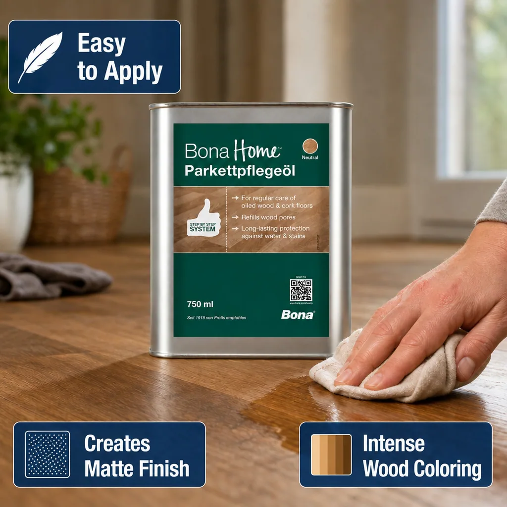Wood Floor Oil, Hardwood Floor Oil, 750 ml, Parquet Cleaner